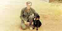Marion Bales and a dog