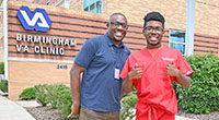 Bryson Gause and his father