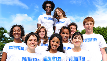 Group of youth volunteers